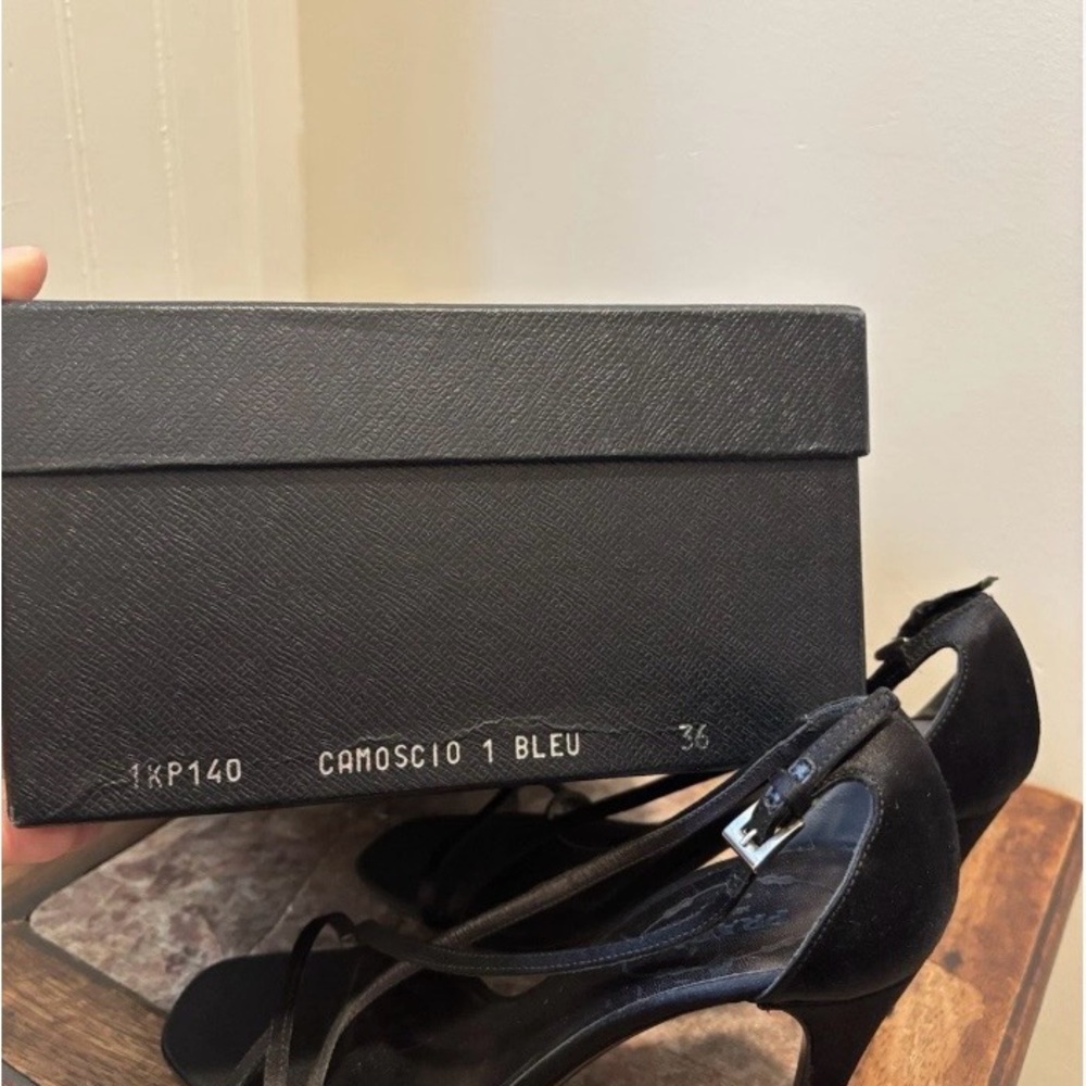 Authentic Prada Black Strappy Heels - Picture 9 of 11